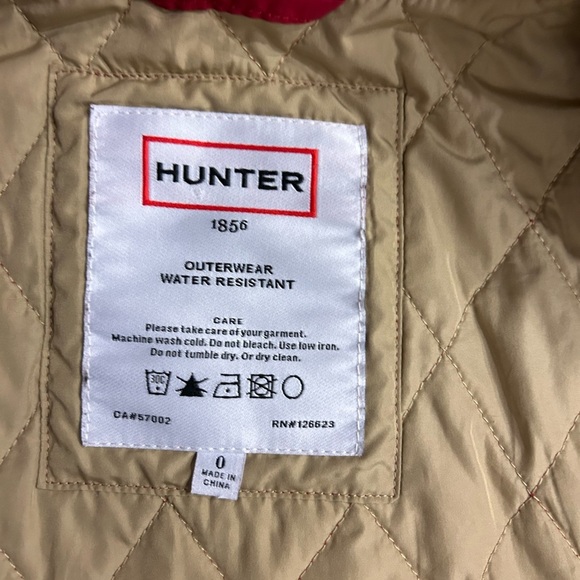 $169 Hunter Quilted Vest Full Zip Women's Sz 0 Red with Pockets water resistant - Picture 9 of 14